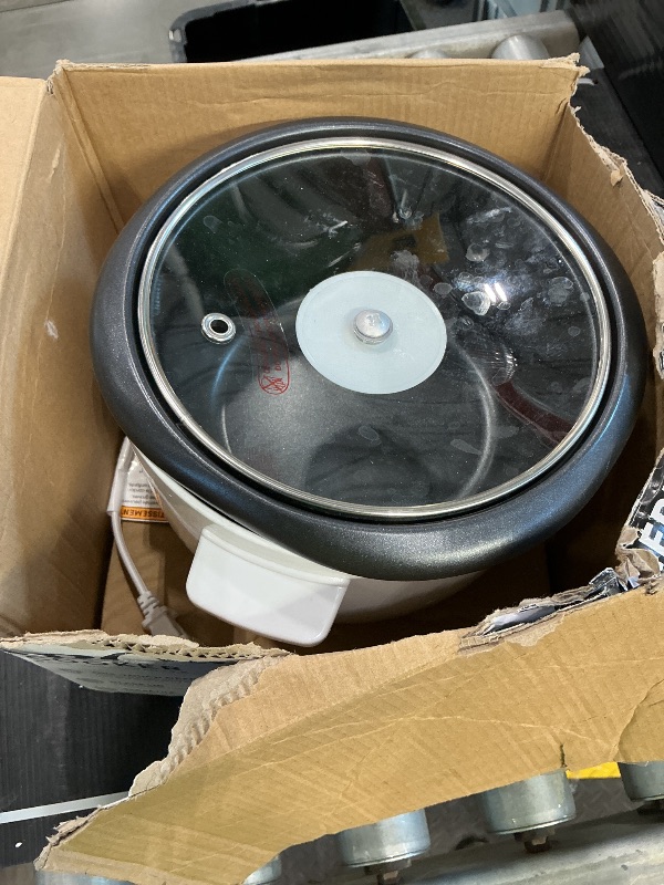 Photo 1 of ***SEE CLERK COMMENTS*** Aroma Housewares Aroma 6-cup (cooked) 1.5 Qt. One Touch Rice Cooker, White (ARC-363NG), 6 cup cooked/ 3 cup uncook/ 1.5 Qt.