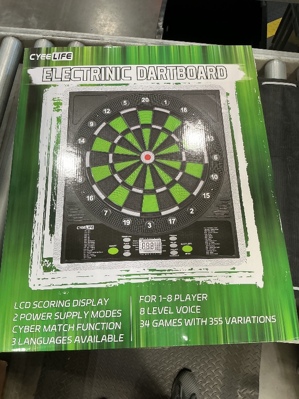 Photo 1 of *USED*
CyeeLife Electronic Dart Board,Soft Tip Dartboard Set,Digital Electric Dart Boards with LED
*See Clerk Notes*
