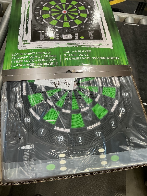 Photo 1 of *USED*
CyeeLife Electronic Dart Board,Soft Tip Dartboard Set,Digital Electric Dart Boards with LED
*See Clerk Notes*
