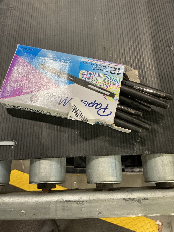 Photo 1 of ***SEE CLERK COMMENTS*** Paper Mate Flair Felt Tip Pens, Medium Point (0.7mm), Black, 12 Count