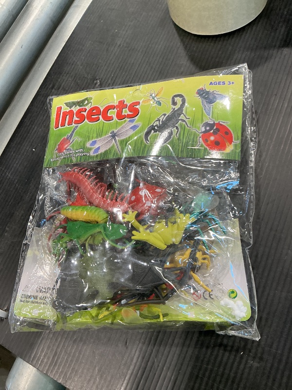 Photo 1 of DOITEM Realistic Insect Toy Figures for Kids, 45Pack Colorful Assorted Play Bugs for Children, Toddler Education Themed Party Gift, Halloween Filler Cupcake Topper