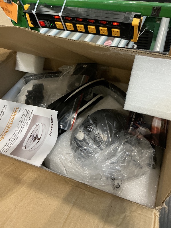 Photo 1 of *Missing Parts*
COONYES Ceiling Fans with Lights and Remote – 20" Low Profile Ceiling Fan with Light, Dimmable 3000K–6500K LED, 6-Speed Quiet Reversible DC Motor, Night Mode, APP & Remote Flush Mount Fandelier