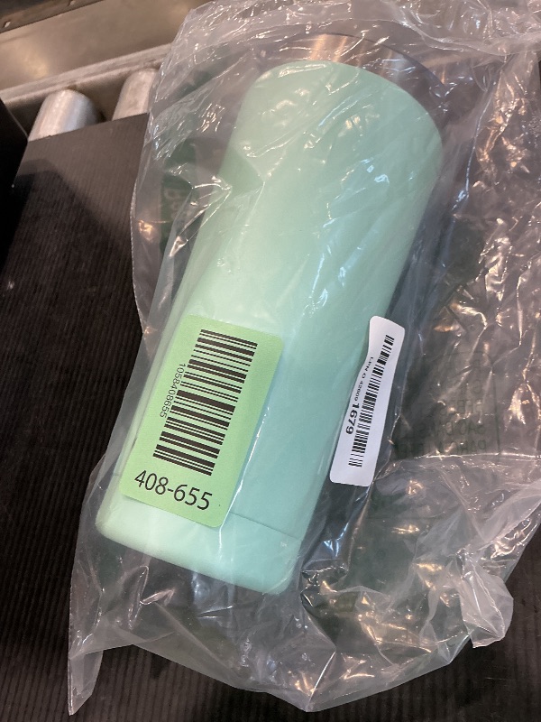 Photo 1 of ***MAJOR DAMAGE*** ***READ CLERK NOTES*** Ello Beacon Vacuum Insulated Stainless Steel Tumbler with Slider Lid and Optional Straw, 24 oz, Yucca