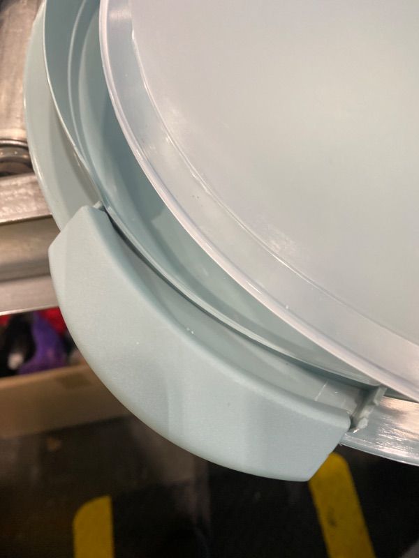 Photo 1 of ***MINOR DAMAGE*** ***READ CLERK NOTES*** Tribello Extra Large Cake Storage Container, Cake Carrier With Handle Holds Cake 12 X 12 X 5 (Blue)