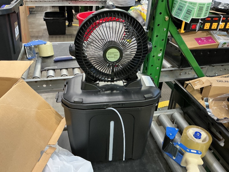 Photo 1 of 11L Bucket Portable Misting Fan with LED Light, 20000mAh (6.5/12h Working Rechargeable Camping Fan, 3 Strong Winds, 3 Large Spray Outlets,Cooling Mist Fans for Fishing/Travel/Garden Party/Tent