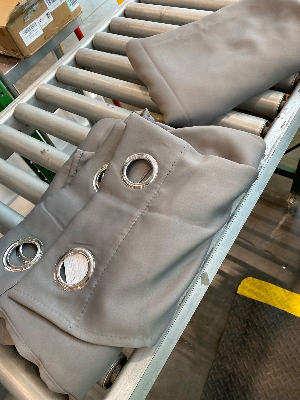 Photo 1 of *Major Damaged* NICETOWN Gray Blackout Curtains for Bedroom 84 inches Long - Thermal Drapes Grommet Room Darkening Light Blocking Curtains Window Treatments for Living Room (2 Panels, W52 x L84, Grey)