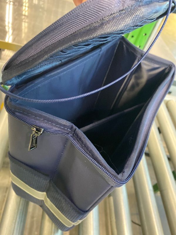 Photo 1 of *Minor Damaged - Check clerk notes*
ZOOPIP Fireproof File Box with Lock, Document Box Storage Organizer, Suitable for Hanging File Folders in Letter Size, Collapsible File Box, Reflective Strip for Fast Find (12.2"*6"*10.2, Blue)