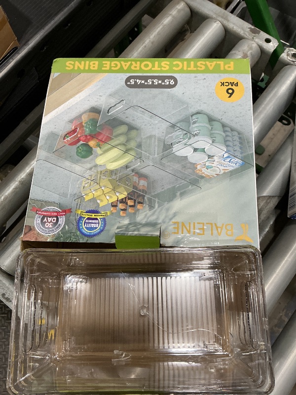 Photo 1 of ****see clerk notes*****BALEINE Clear Plastic Storage Bins, Pantry Organization, BPA Free Stackable Refrigerator Organizers and Storage with Handles for Kitchen Fridge Cabinet Bathroom (6PK, 9.5x5.5x4.5)