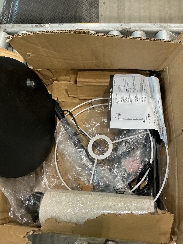 Photo 1 of ?Upgraded? Dimmable Floor Lamp, 1000 Lumens LED Edison Bulb Included, Arc Floor Lamps for Living Room Modern Standing Lamp with Linen Shade, Tall Lamp for Bedroom Office Dining Room- Black