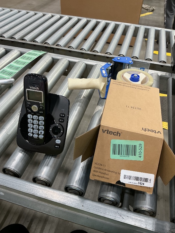 Photo 1 of [New] VTech VG134-11 DECT 6.0 Cordless Home Phone with Bluetooth Connection, Digital Answering Machine, Backlit Display,Full Duplex Speakerphone, Caller ID/Call Waiting,1000 ft Range (Black)