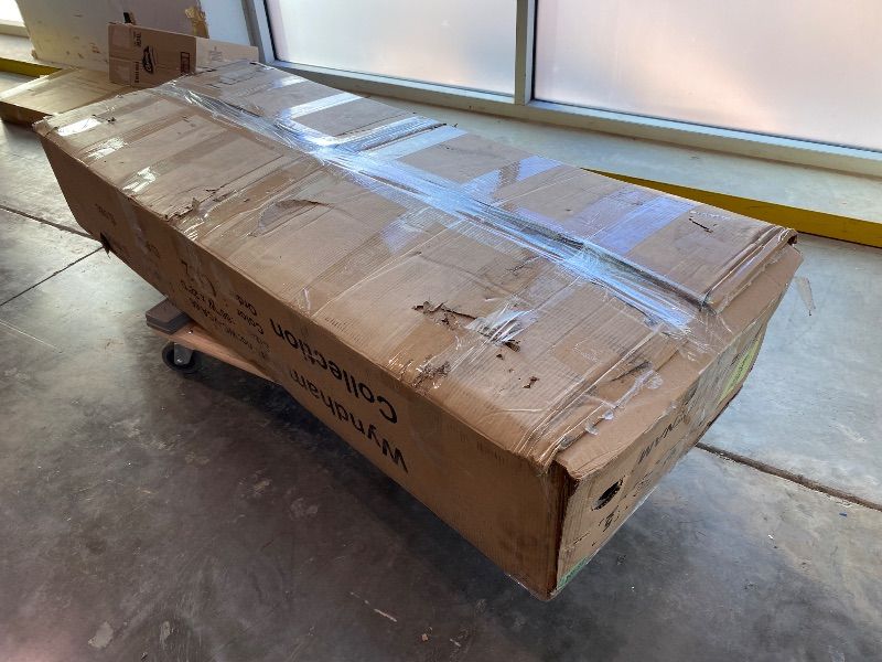 Photo 1 of ***READ CLERK NOTES*** 
Beckett 66 Inch Double Bathroom Vanity in White, Carrara Cultured Marble Countertop, Undermount Square Sinks, Matte Black Trim