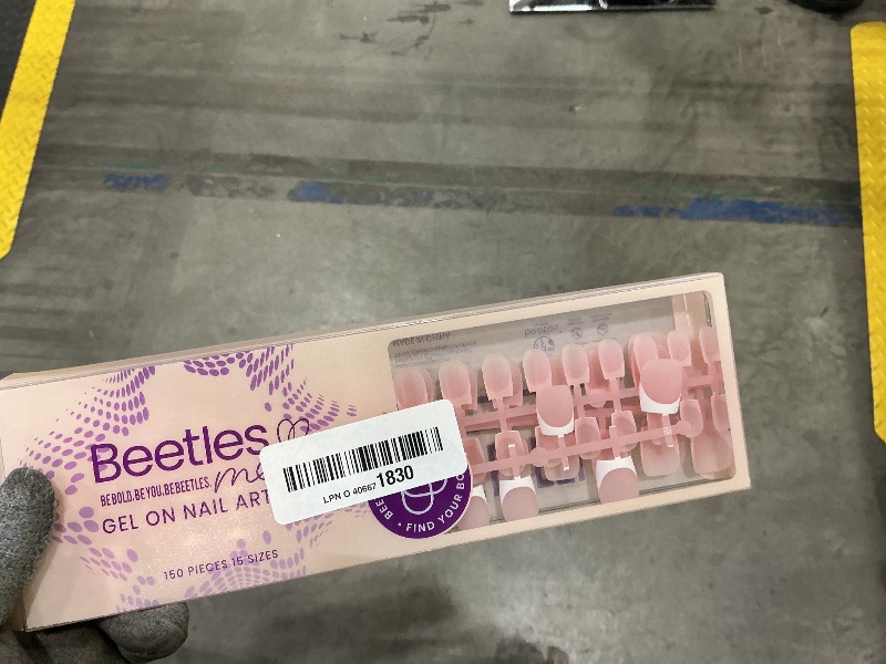 Photo 1 of *Missing Parts*
Beetles French Tip Press On Nails: 150 Pcs Pink Short Square Press On Nails 4 in 1 Nail Tips, Pre-Applied Primer & Base Coat, No File Need DIY Manicure for Fall Nails Extension Gifts for Women