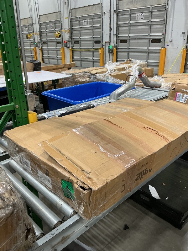 Photo 1 of Agilestic L-Shaped Standing Desk Adjustable Height, Electric Corner Standing Desk, Sit Stand Up Desk, 75x61 inch Sit Stand Computer Table, Rustic Brown