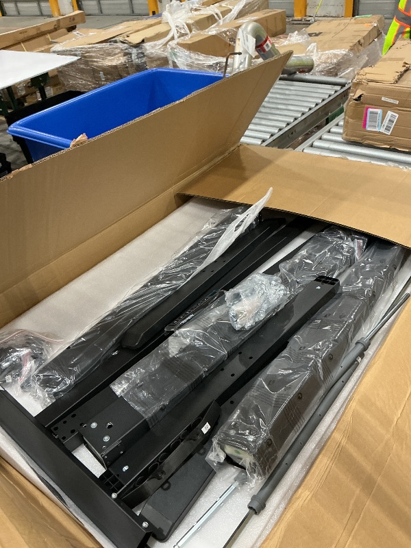 Photo 1 of Agilestic L-Shaped Standing Desk Adjustable Height, Electric Corner Standing Desk, Sit Stand Up Desk, 75x61 inch Sit Stand Computer Table, Rustic Brown