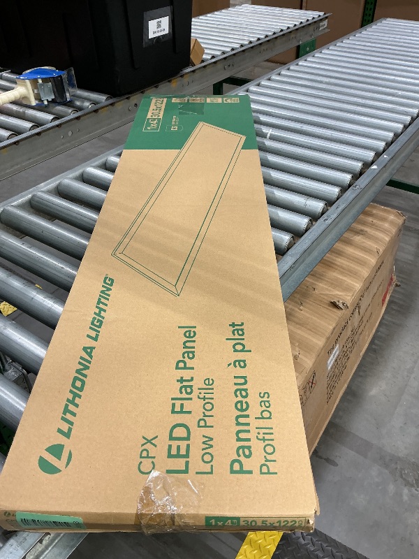 Photo 1 of Lithonia Lighting CPX 1x4 LED Flat Panel Light, 1 Ft. x 4 Ft. LED Light Panel, Ceiling Lighting Fixture, 2500/3200/4000 Adjustable Lumens, 3500K/4000K/5000K Switchable CCT, Smooth Satin Lens, White