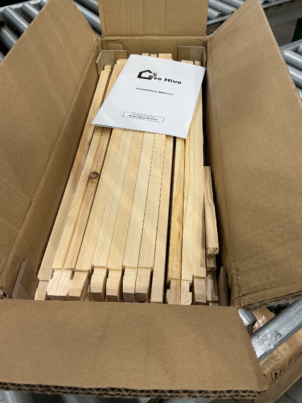 Photo 1 of 10-Frame Wax Coated Bee Hives Medium Super Box, Langstoth Honey Super Bee Box Dipped in 100% Beeswax Includes Beehive Frames and Waxed Foundations for Beekeeping Supplement