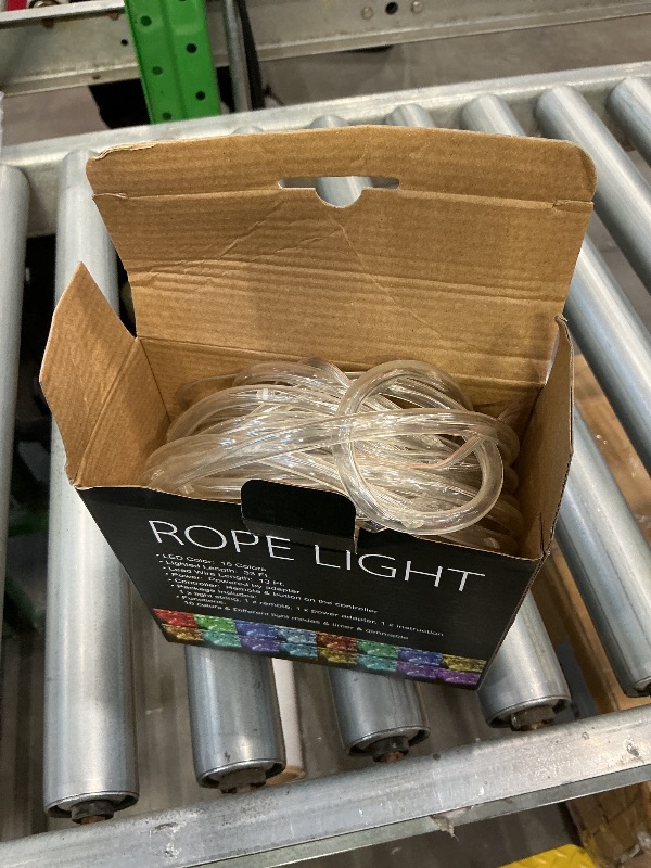 Photo 1 of ***CHECK CLERK NOTES*** Minetom Color Changing Rope Lights Outdoor, 33FT 100 LED String Lights with Plug & Remote, Waterproof Christmas Light Outdoor Decoration, Twinkle Rope Light for Outside Indoor Bedroom,16 Colors