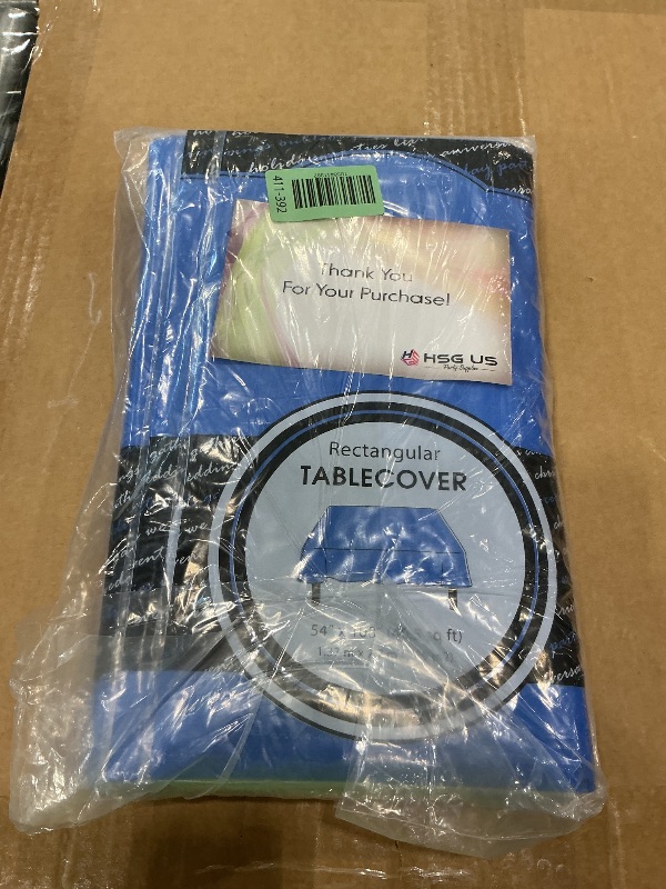 Photo 1 of 14 Pack Premium Blue Plastic Tablecloth - 54 x 108 in. Disposable Rectangle Plastic Table Cloth - Decorative Rectangle Table Cover Smooth Tablecloth - Disposable Tablecloths For Parties, Weddings