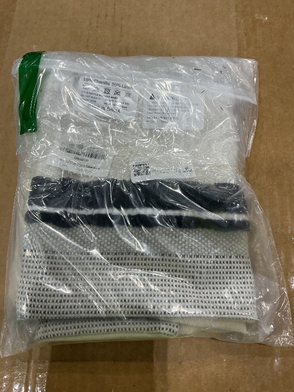 Photo 1 of ***MISSING PIECE*** WANLIRD Boho Throw Pillow Covers 18x18 Set of 2 Farmhouse Decorative Cushion Case Striped Square Pillows Cover Chenille Pillow Cases Accent Neutral Pillowcase for Sofa Couch Bed,Black and White