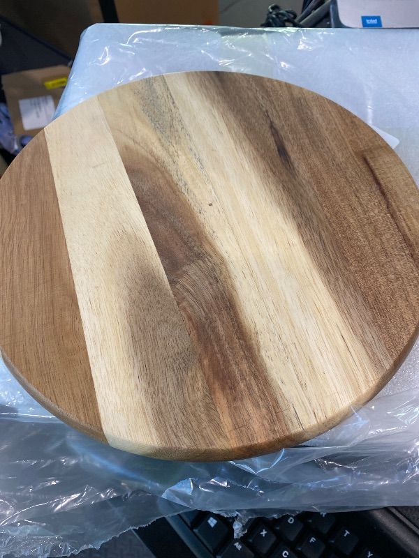 Photo 1 of *MINOR DAMAGE - USED*
NUPTIO Wooden Cake Stand Wedding: Acacia Wood Cupcake Pedestal Stands Round Dessert Riser Cookie Serving Tray Vintage Pie Plate Holder Farmhouse Table Decor for Party Christmas 9.8 Inch/25cm