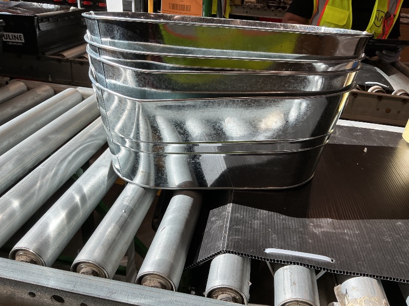 Photo 1 of 2 Pack Galvanized Ice Bucket 4 Gallon Galvanized Tub Ice Bucket for Parties Metal Beverage Buckets with Handles Wine Beer Champagne Vintage Buckets for Cocktails Mimosa Bar Supplies with Scoops