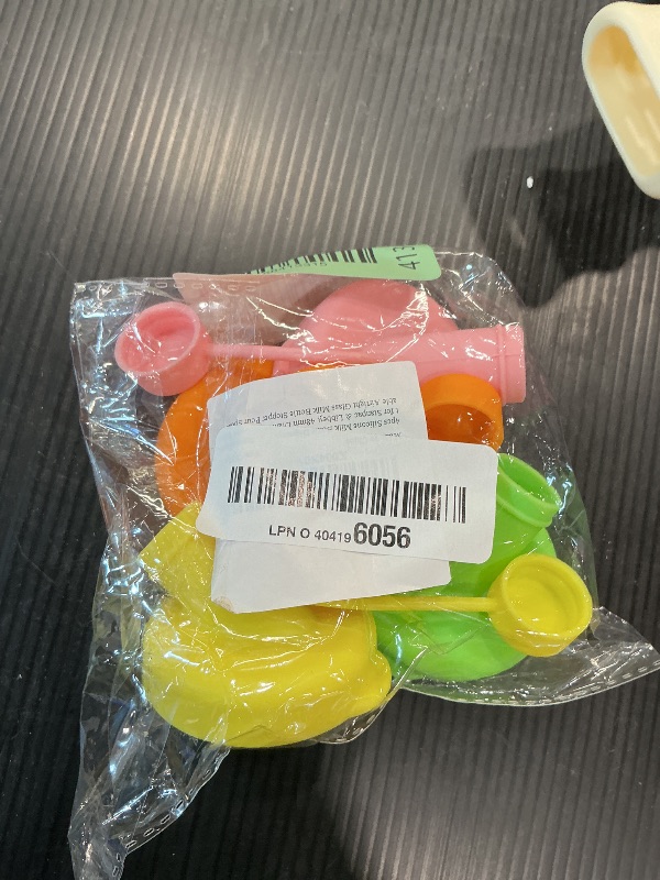 Photo 1 of 4pcs Silicone Milk Bottle Dispenser Caps Replacement for Stanpac & Libbey, 48mm Diameter 4 Color Reusable Airtight Glass Milk Bottle Stopper Pour Spout Lids BPA Free and Dishwasher-Safe