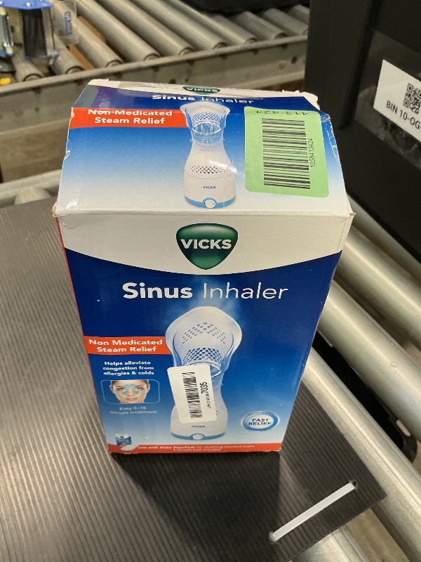 Photo 1 of Vicks Sinus Inhaler - Non-Medicated Steam Relief for Allergies, Congestion, Cough & Colds, Vocal Steamer, Soothes Nasal & Throat Passages, Works with VapoPads (1 Included)
