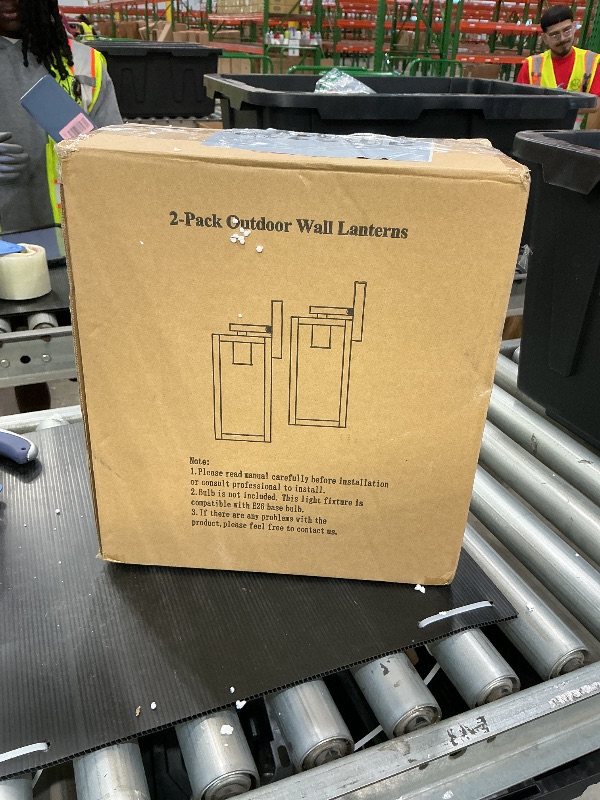 Photo 1 of 2-Pack Outdoor Light Fixtures Wall Mount, Waterproof Exterior Wall Lanterns with Clear Glass, Anti-Rust Outside Black Wall Sconces, Front Porch Lights for House Garage Doorway, Bulbs Not Included