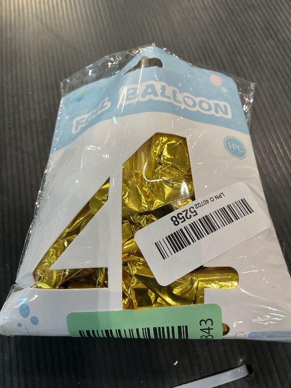Photo 1 of 40 Inch Number Balloons 4 Gold Big Giant Jumbo Number Foil Mylar Balloons for 4th Birthday Party Supplies Anniversary Events Decorations (Gold-4)