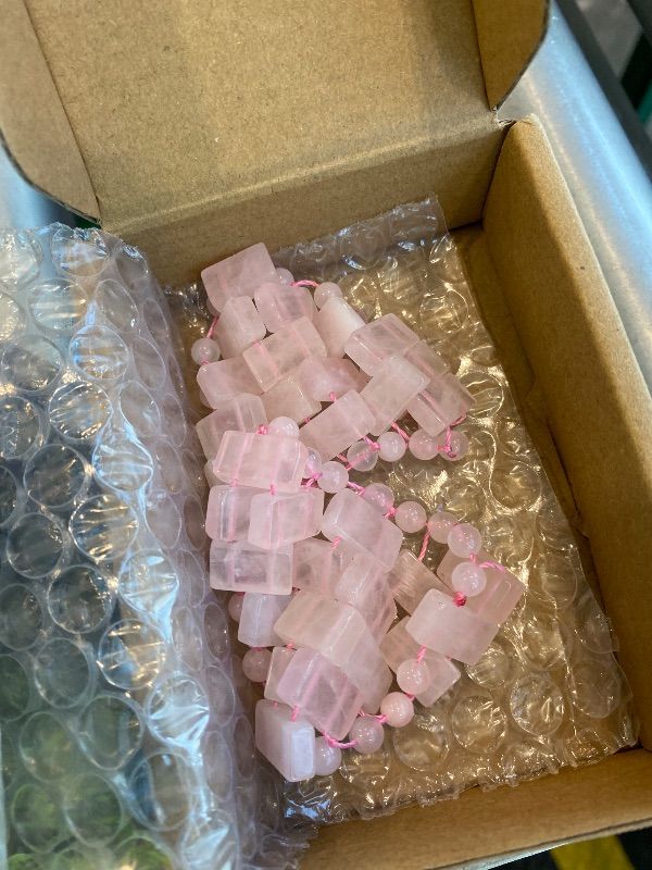 Photo 1 of 2Pcs Rose Quartz Eye Mask, Jadestone Eye Patch Reduce Edema Relieve Eye Strain Heart Shaped Stone Eye Pad for Massage Cooling Mask