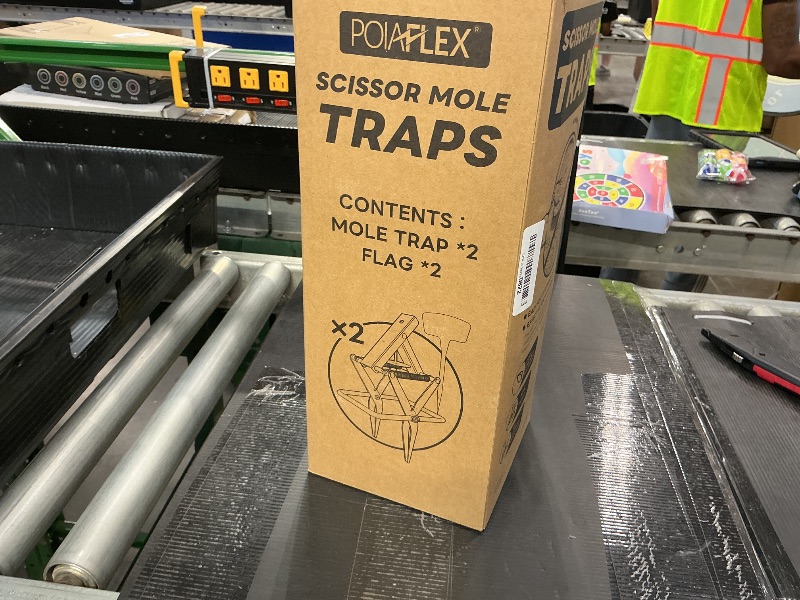 Photo 1 of 2 Pack Mole Traps,Galvanized Steel Scissor Trap,Reusable Mole Trap Killer,Easy Set Mole Eliminator Trap for Lawns