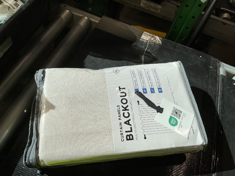 Photo 1 of 100% Blackout Shield Linen Blackout Curtains for Bedroom 84 Inches Long, Back Tab/Rod Pocket Living Room Drapes, Thermal Insulated Blackout Curtains 2 Panels Set, 50" W x 84" L, Cream