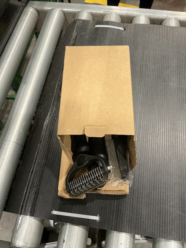 Photo 1 of 3PCS Self Cleaning Slicker Brush & Pet Grooming Rake & Flea Comb for Dogs,Cats and Horses | Double-Sided Dematting Comb & Skin Friendly Deshedding Grooming Tool | Premium Pet Supplies (Black)