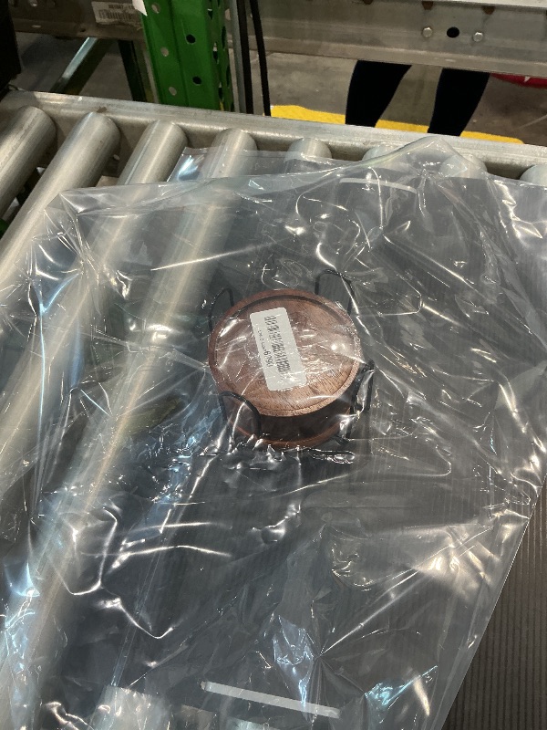 Photo 1 of 4 Pcs Wood Coasters for Drinks Absorbent, Wooden Coasters with Holder, Drink Coasters for Coffee Table, Absorbent Coaster Set for Table Protection Drink Coasters for Farmhouse, Office, Bar