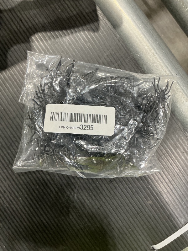 Photo 1 of 120 Pieces Plastic Spiders Halloween Decorations, Halloween Spider, Fake Spiders, 4 Sizes Black Small Spider Web Decoration, Realistic Fun Toys Prank Props Scare Practical Surprise Joke Party Decor