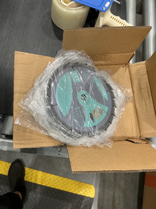 Photo 1 of 10 Pack 7-1/4 Inch 24T Circular Saw Blades Fine Finish with 5/8" Arbor ATB Framing Saw Blades for Cutting Softwood Hardwood Laminate Plywood Chipboard Panels FRP MDF by puxyblue