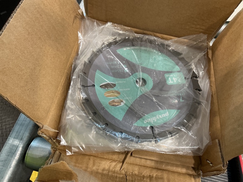 Photo 1 of 10 Pack 7-1/4 Inch 24T Circular Saw Blades Fine Finish with 5/8" Arbor ATB Framing Saw Blades for Cutting Softwood Hardwood Laminate Plywood Chipboard Panels FRP MDF by puxyblue