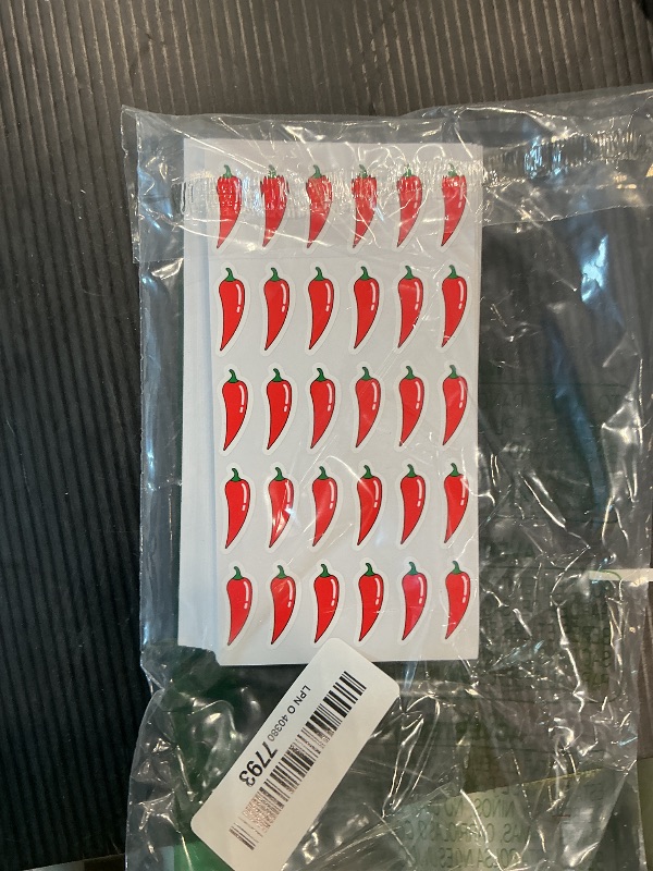 Photo 1 of 1200PCS Red Chili Stickers,Chili Cook Off Decoration,Spicy Stickers Self Adhesive Peel and Stick, Red Chili Peppers Sticker for Scrapbooking Chili Cook Off Decoration DIY Calendar Crafting
