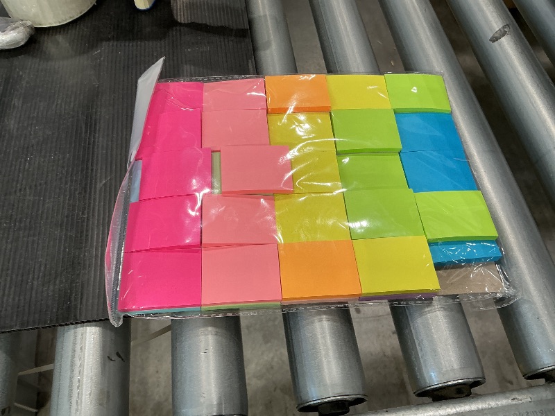 Photo 1 of (50 Pads) Sticky Notes 1.5x2, 10 Colors Self Sticky Notes, Sticky Pads, Recyclable, Self-Stick Pads, Easy to Stick for Home, Office, Notebook