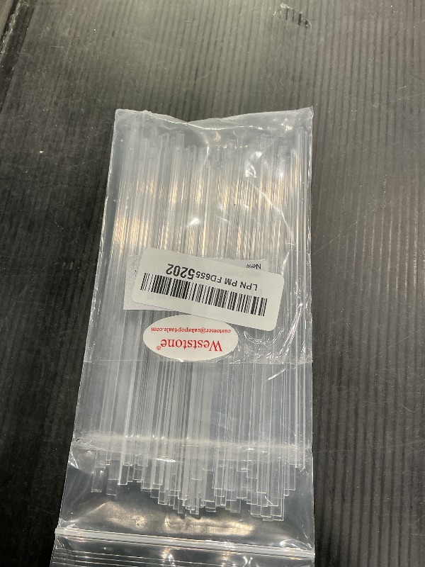 Photo 1 of 100pcs 6" x 4mm Flat Clear sticks for cake toppers cake pops or lollipops - Acrylic Plexiglass Sticks Transparent Clear, Strong and not bendy with length of 4“,6“ or 8“ (100, 6in)