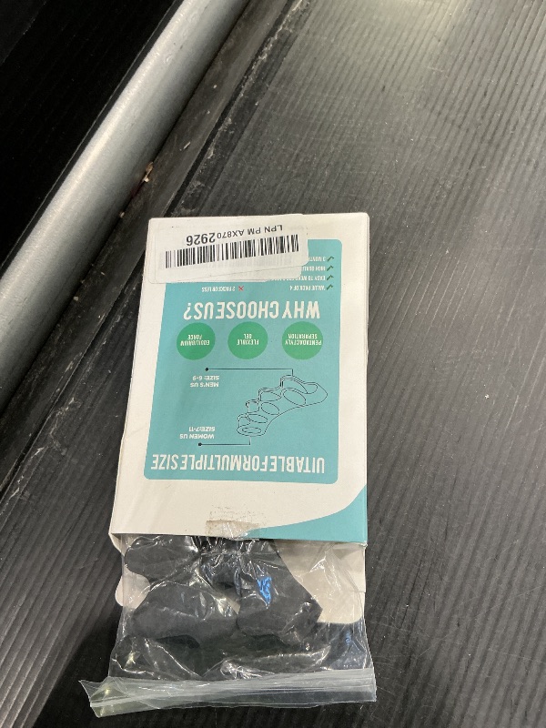 Photo 1 of 4 Pcs Silicone Toe Spacers – Yoga Toe Separators for Toe Straightening & Relaxation | Correct Overlapping Toes, Bunions, Hammer Toe | Toe Support toe separators for Women & Men (Black, 3.98)