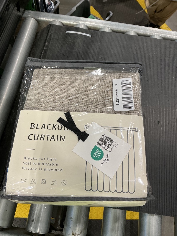 Photo 1 of 100% Blackout Shield Full Blackout Curtains for Bedroom 90 inch Length 2 Panels Set, Clip Rings/Rod Pocket Faux Linen Black Out Curtains for Living Room, Thermal Insulated, 50Wx90L, Faux Linen