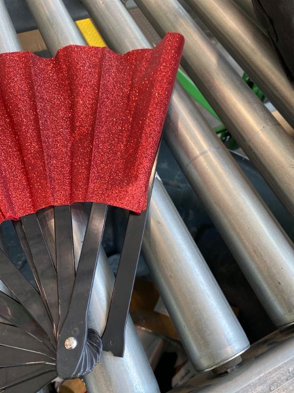 Photo 1 of ***READ CLERK NOTES*** Clacking Fans for Line Dancing Popping Fan Boots on The Ground Fan Folding Hand Fans for Club,Performance,Party,Festivals Dance Enthusiasts Gift (Red)