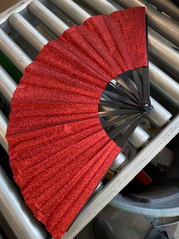 Photo 1 of ***READ CLERK NOTES*** Clacking Fans for Line Dancing Popping Fan Boots on The Ground Fan Folding Hand Fans for Club,Performance,Party,Festivals Dance Enthusiasts Gift (Red)
