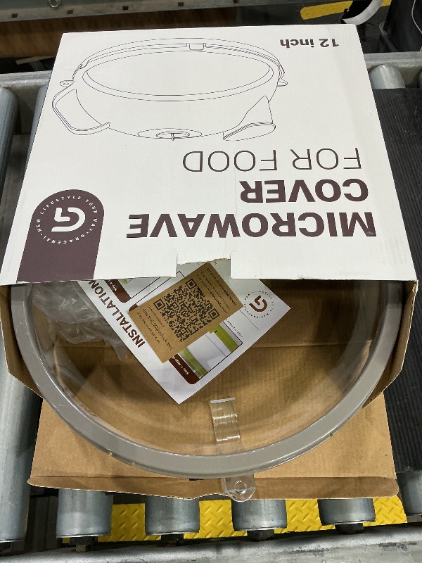 Photo 1 of 12 Inch Microwave Splatter Cover, Upgraded Microwave Cover for Food with Water Steamer, Integrated Handle, Splatter Guard, Cookware Lid, House Warming Gifts New Home, Grey