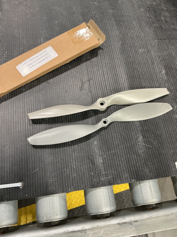 Photo 1 of ***SEE CLERK COMMENTS*** uxcell RC Propellers CW 12x6 Inch 2-Vane for Airplane Nylon Gray 2Pcs with Adapter Rings