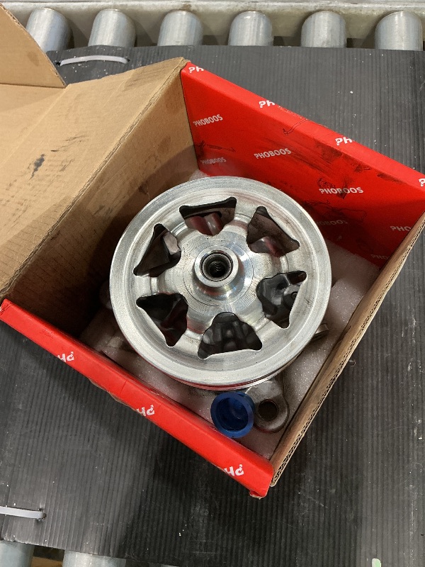 Photo 1 of ***SEE CLERK COMMENTS*** PHOBOOS Power Steering Pump Compatible with Honda Accord 2008-2012 L4 2.4L, with Outlet & Pulley, Smooth Steering, Low Noise, High Durability, Ref. 21-5495