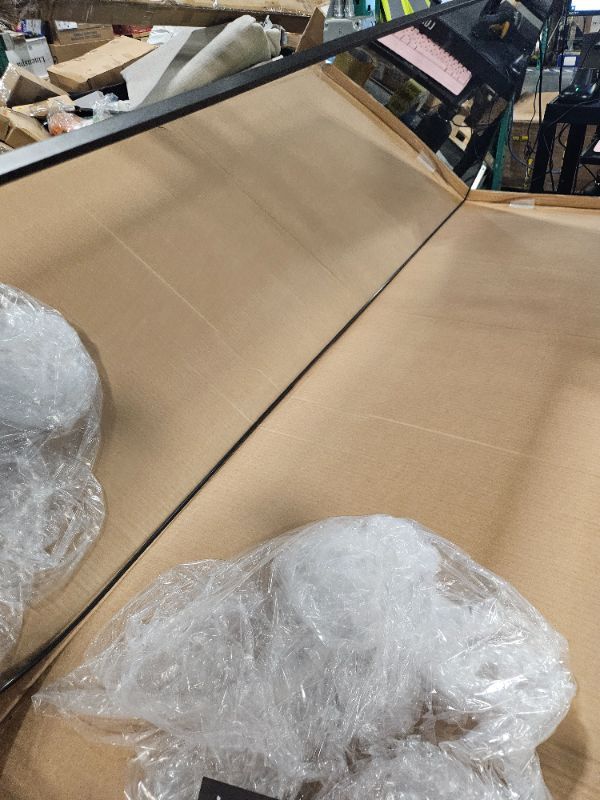 Photo 1 of DUMOS Arched Full Length Mirror with Stand 64"x21" Floor Standing Aluminum Frame for Bedroom Body Hanging Leaning Modern Simple Home Decor Shatter-proorf Nano Glass Wall Living Room Cloakroom Black