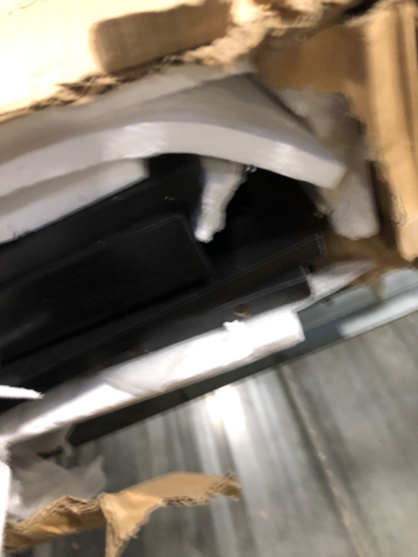 Photo 1 of Sauder Edge Water Computer Desk with Storage Drawers, Home Office, L: 59.06" x W: 23.23" x H: 29.02", Estate Black