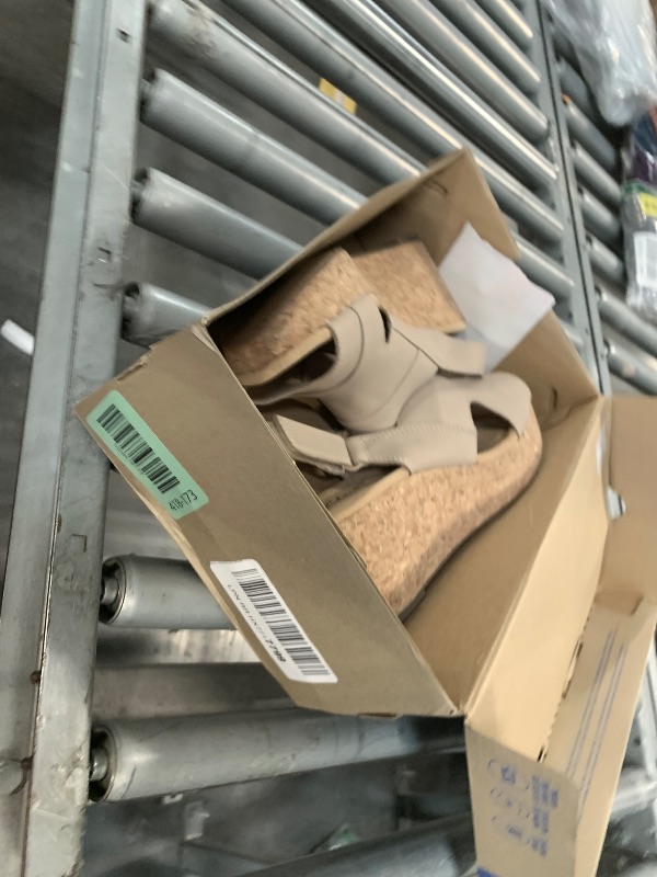 Photo 1 of ****ONE SIZE IS A 6 AND THE OTHER IS A 7****Clarks Women's Annadel Ivory Wedge Sandal, Sand Nubuck, 070 W US